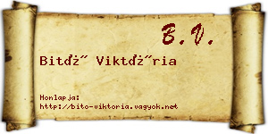 Bitó Viktória névjegykártya